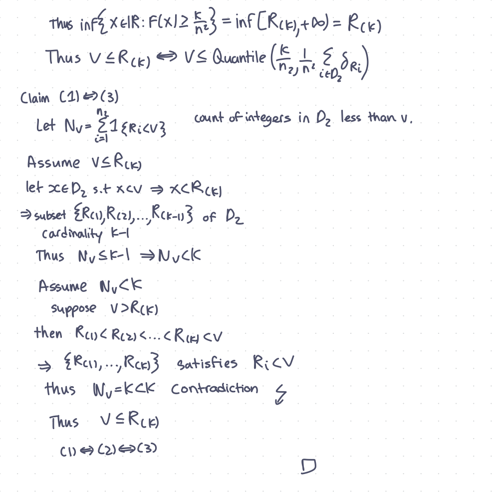 Mapping Counting Measures back to Order Statistics